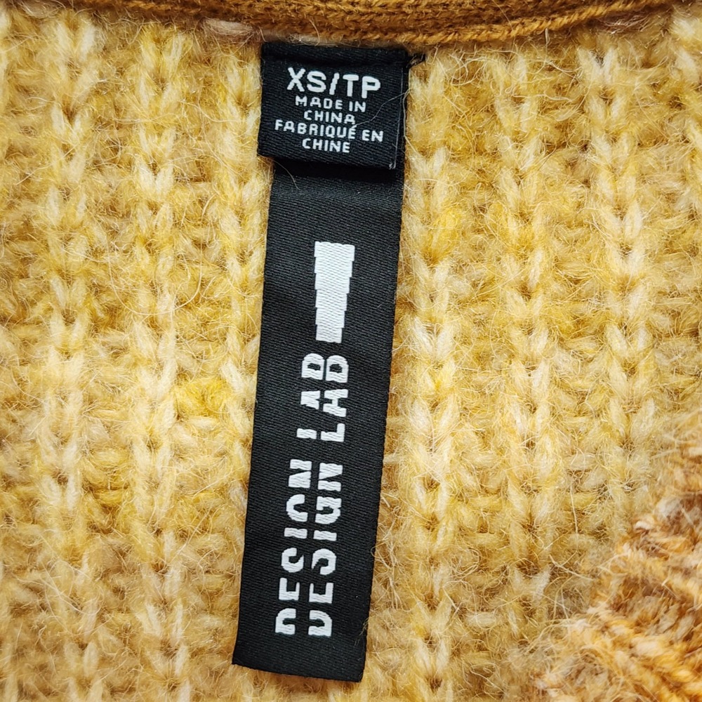 Design Lab Sweater Vest Womens XS Ombre Knit Fall‎ Hipster Boho Earth Tones 70s - Picture 5 of 12